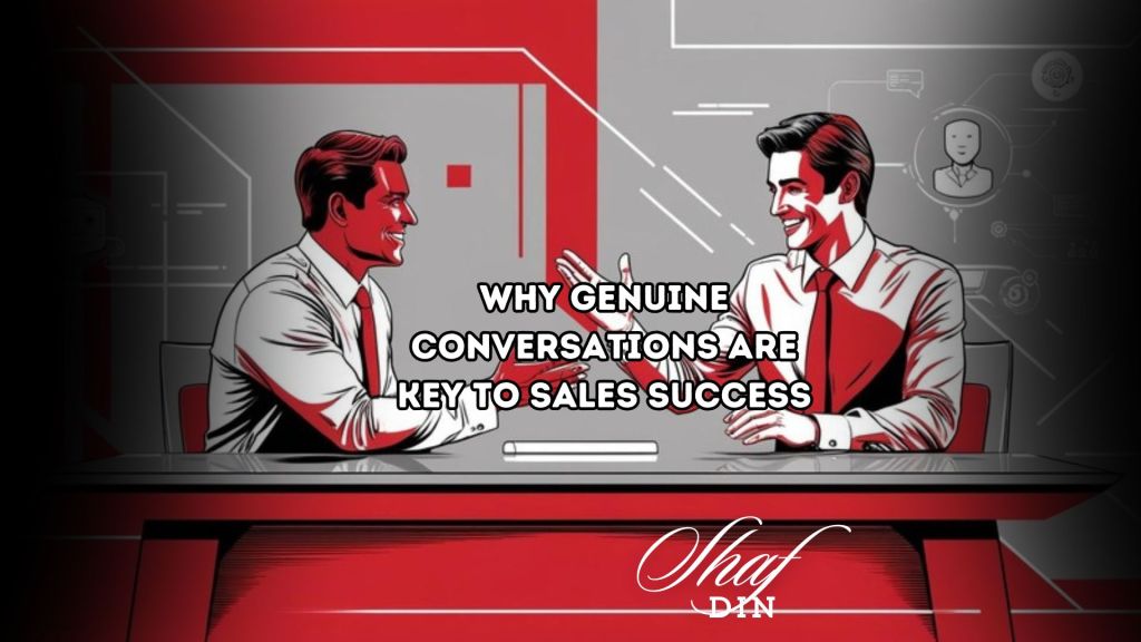 A sales professional engaging in a genuine conversation with a client, showcasing the importance of human interaction in building trust and relationships.